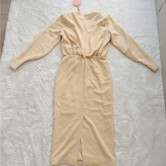 NWT Alexis Beige Fraser Midi Dress - Picture 9 of 12